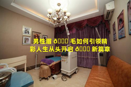 男性眉 🐋 毛如何引领精彩人生从头开启 🐎 新篇章